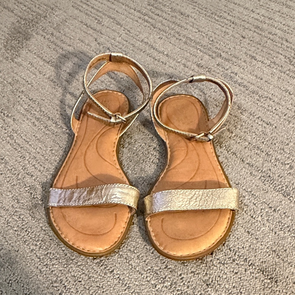 Born Shimmering Gold Strappy Sandals